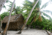 Casa tradicional en las Islas Marshall