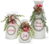 Artificial Christmas Vase 3-Piece