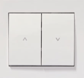 a white light switcher with two switches and a white light switch