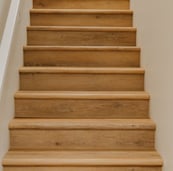 light wood flooring on stairs