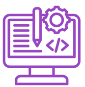 Web development and business tools icon representing website design and digital solutions by Excel First Solutions