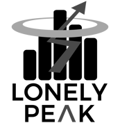 The Logo for LonelyPeak, a client of SquareKey Studio