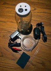 Our "Basic Kit" small-particle colloidal silver production kit