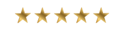 five gold stars on a black background