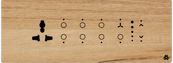 Wood touch switch plates