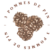 3 pommes de pin logo