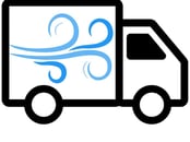 Schéma d'un camion qui transporte de l'air