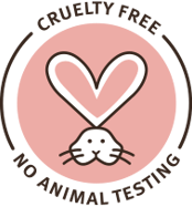 Cruelty-free badge, geen dierproeven gebruikt.