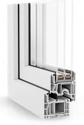 a window with a white frame and a white frame