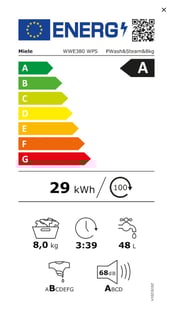 Energielevel der Miele WWE380 WPS