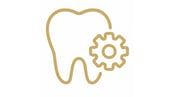 Restorative dentistry icon: crowns, bridges, fillings, root canals