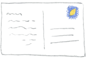 back of postcard