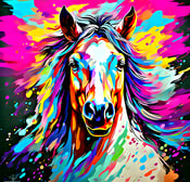 Hengst in Pop Art 