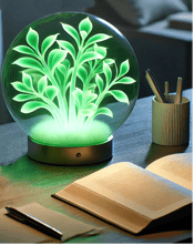 Plante bioluminescente - lampe générée par l'IA