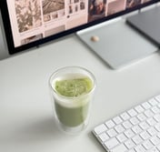 a cup of green tea and a cup of green tea