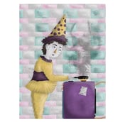 Illustration of a clown cooking of the series "the sad clowns"