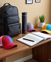 Backpacks, Thermal bottles, Cap, Personal Diaries