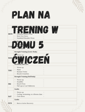 Plan treningowy w domu początkujący