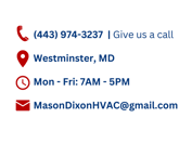 Contact hours and information for Mason Dixon Services HVAC and Electrical