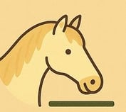 a horse head with a horse head on it