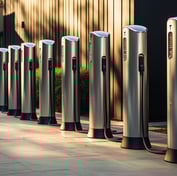 A photo of a completed commercial property EV charger installation Sydney