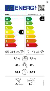 Energielevel der Miele WTD 160 WCS