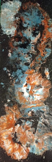 Femme Univers - 130€ - Peinture acrylique 40x120 - 2024
