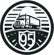 Route 95 trucking transportacion logo