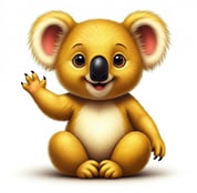 Breathe Balance mascot, Breezy, a friendly golden koala promoting mindfulness and well-being.