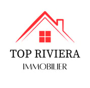 a logo for top river real estate