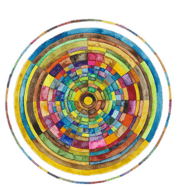 Mandala à l'aquarelle, réalisé par Karin Monami