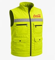 Chaleco, hecho para la empresa Coca Cola