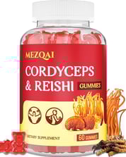 a jar of red gummy 