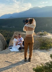 Banff Elopement photographer Solana Crowe photographing en elopement on hoodoos