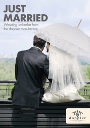 Wedding Umbrella Doppler Manufaktur "Just Married" Brochure Cover