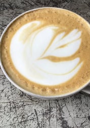 Kaffee mit Latteart