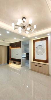 Luxurious Living Room of 3 BHK Luxury Builder Floor Near 100 Feet Road — Chattarpur