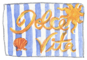 postcard front with dolce vita written on it