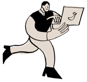 person walking with laptop in hands