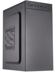 a computer case with a black and white computer case