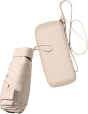 Compact Travel Umbrella in pink with case