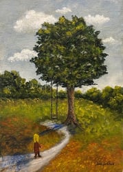 Going for a Swing , 2025, Acrylic on canvas, 7 x 5 inches  $95