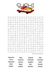 Sushi Sopa de letras para descargar gratis