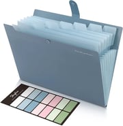 SKYDUE Expanding File Organizer with 8 Pockets, Accordion File Folders with Labels, Portable Documen