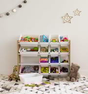 a toy storage bin with toys and toys