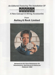 Front cover of a reprint from Professional Electrician and installer