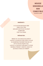recette  mousse sensorielle non comestible