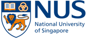 a lion with a shield and a shield with the words national university of singapore