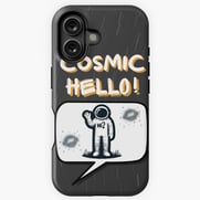 Phone case with the “Cosmic Hello” astronaut design