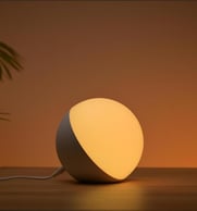 a lamp that is sitting on a table